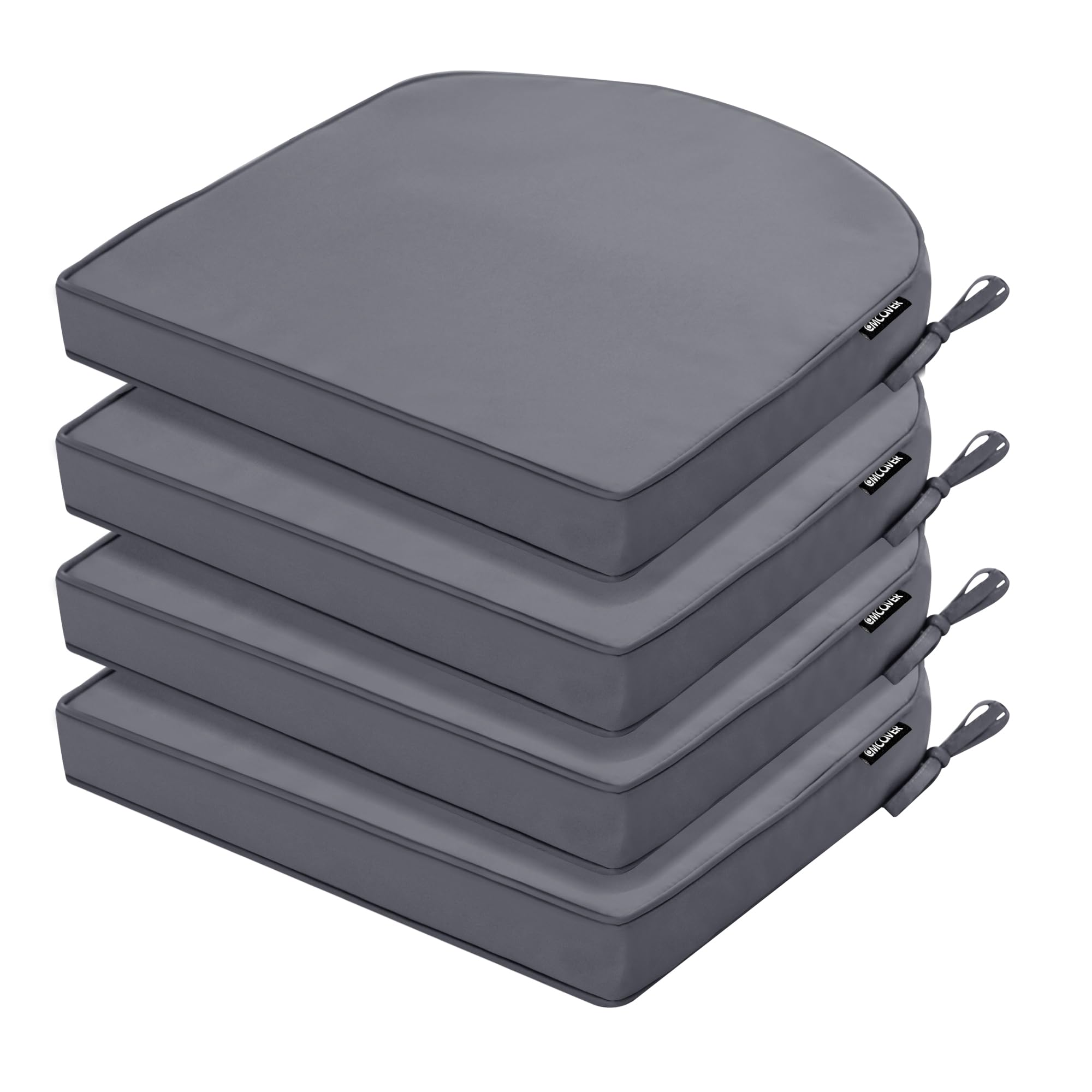 Comcaver empaque frontal mostrando set de cuatro cojines y beneficio durabilidad
