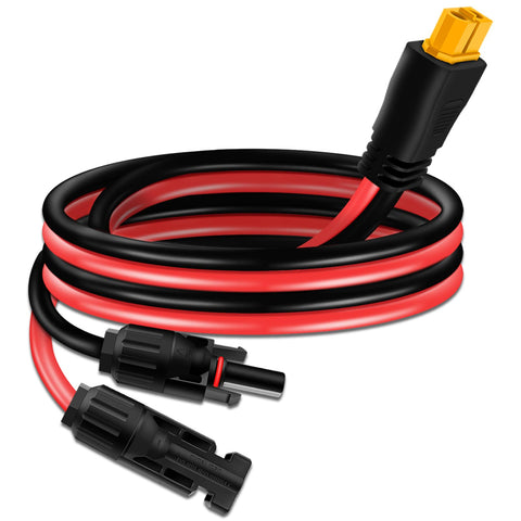 COMeap frontal con conectores MC4 y XT60 mostrando seguridad y compatibilidad