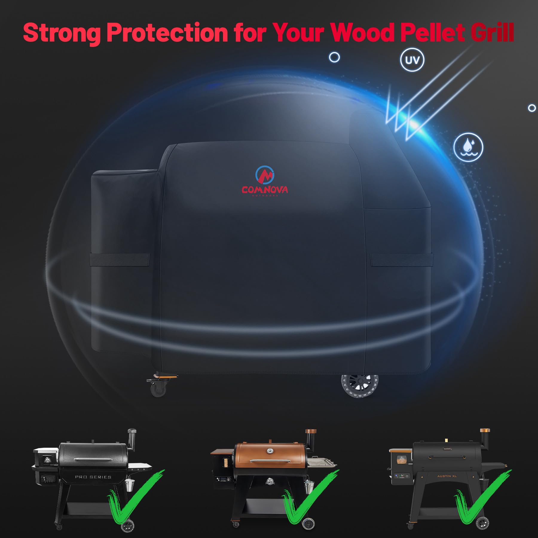 M COMNOVA OUTDOORS cierre velcro lateral ajustable, evita que se vuele