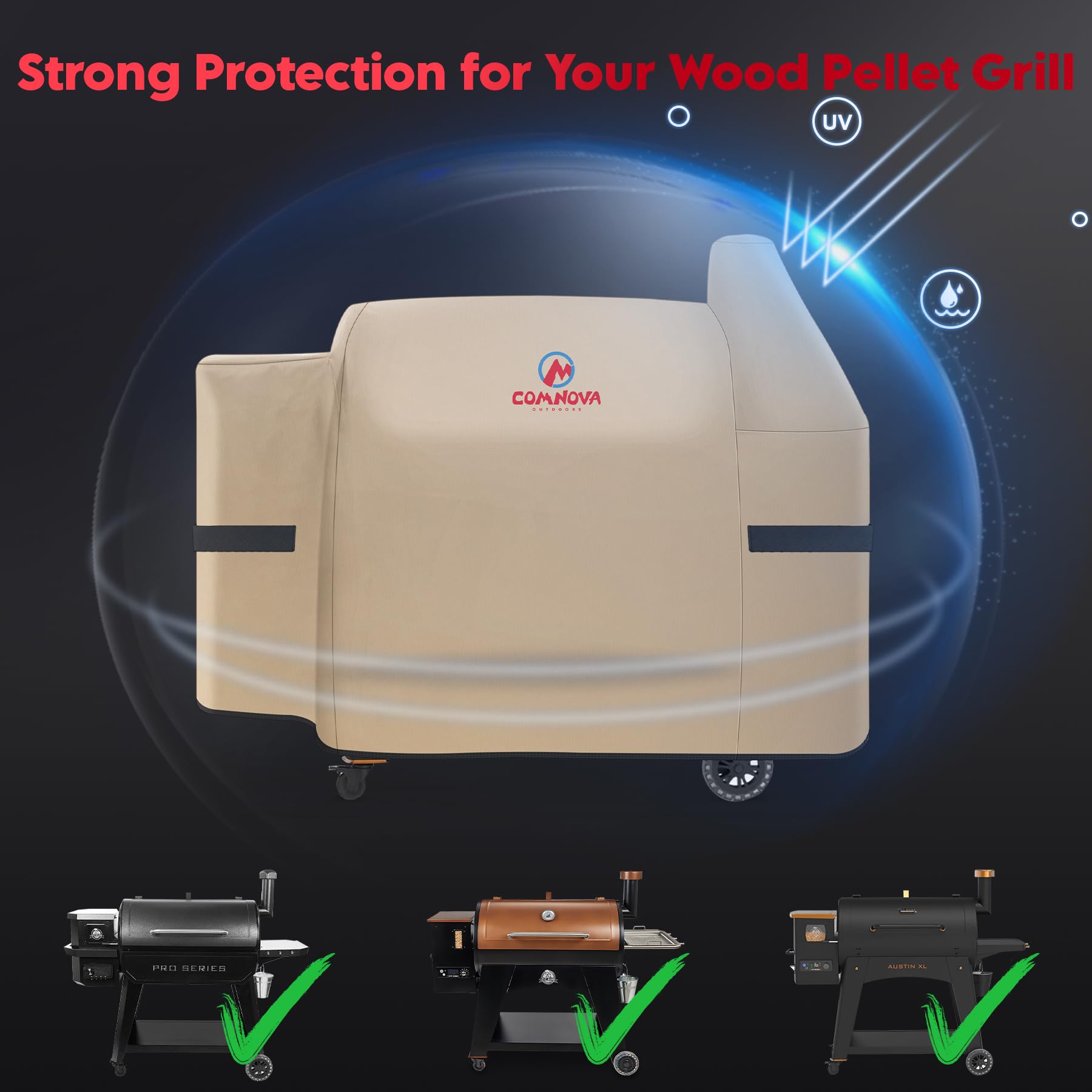 Comnova funda junto a regla para comparar dimensiones y ajuste