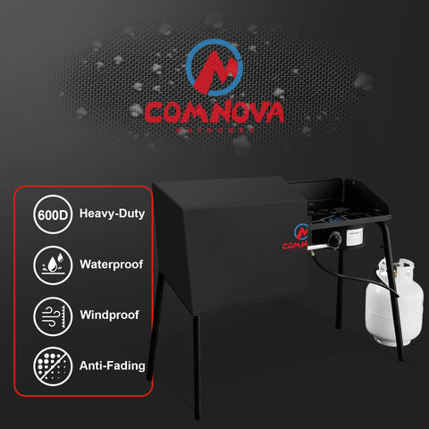 Comnova detalle de hebillas ajustables asegurando la funda ante viento