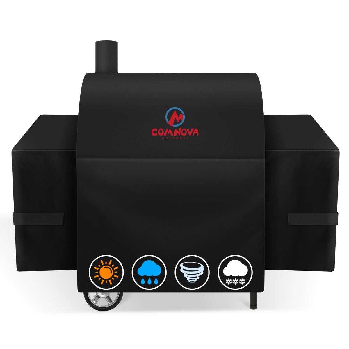 M COMNOVA OUTDOORS funda frontal ajustada protegiendo la parrilla