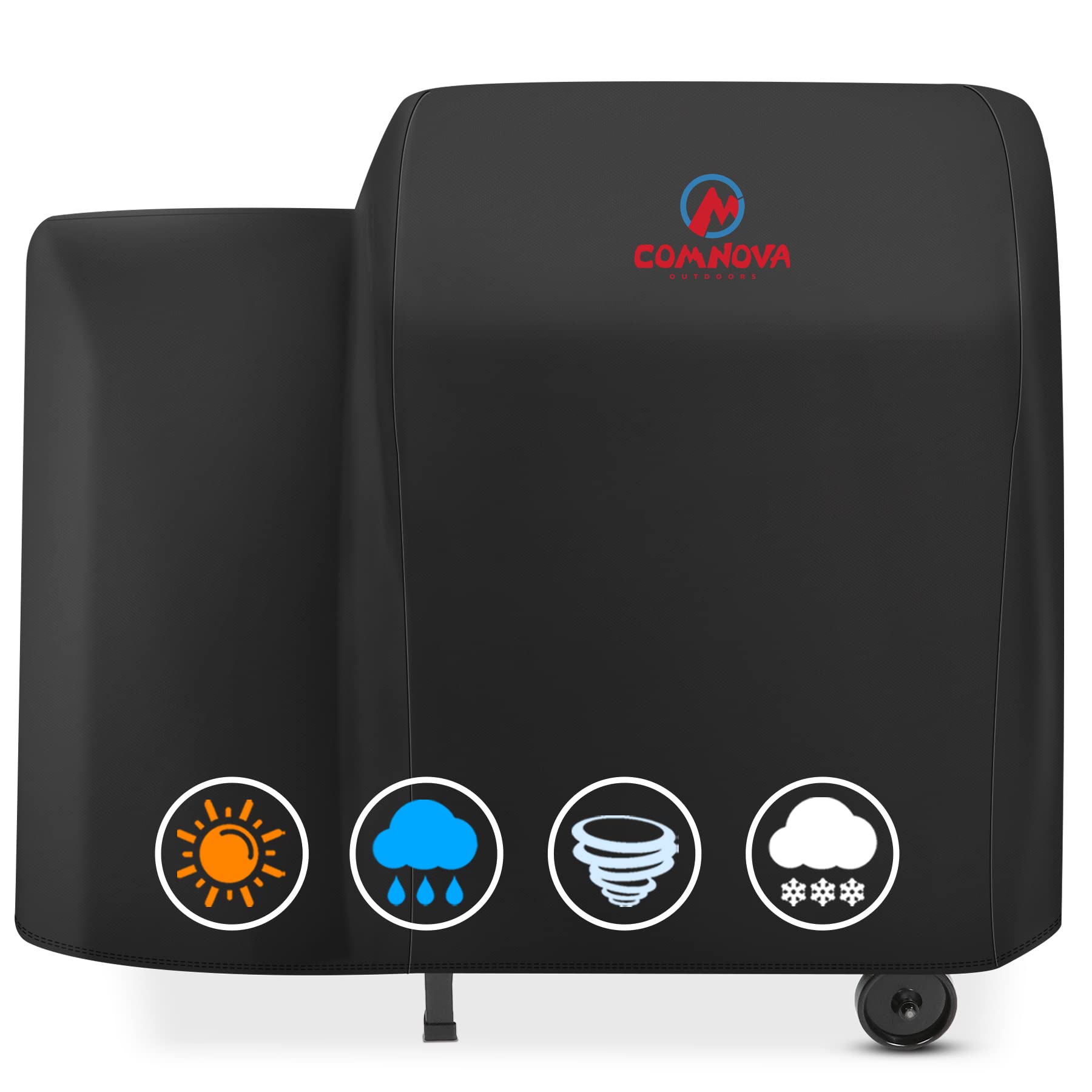 Comnova funda frontal puesta en Traeger 20 Series mostrando cobertura completa y protección