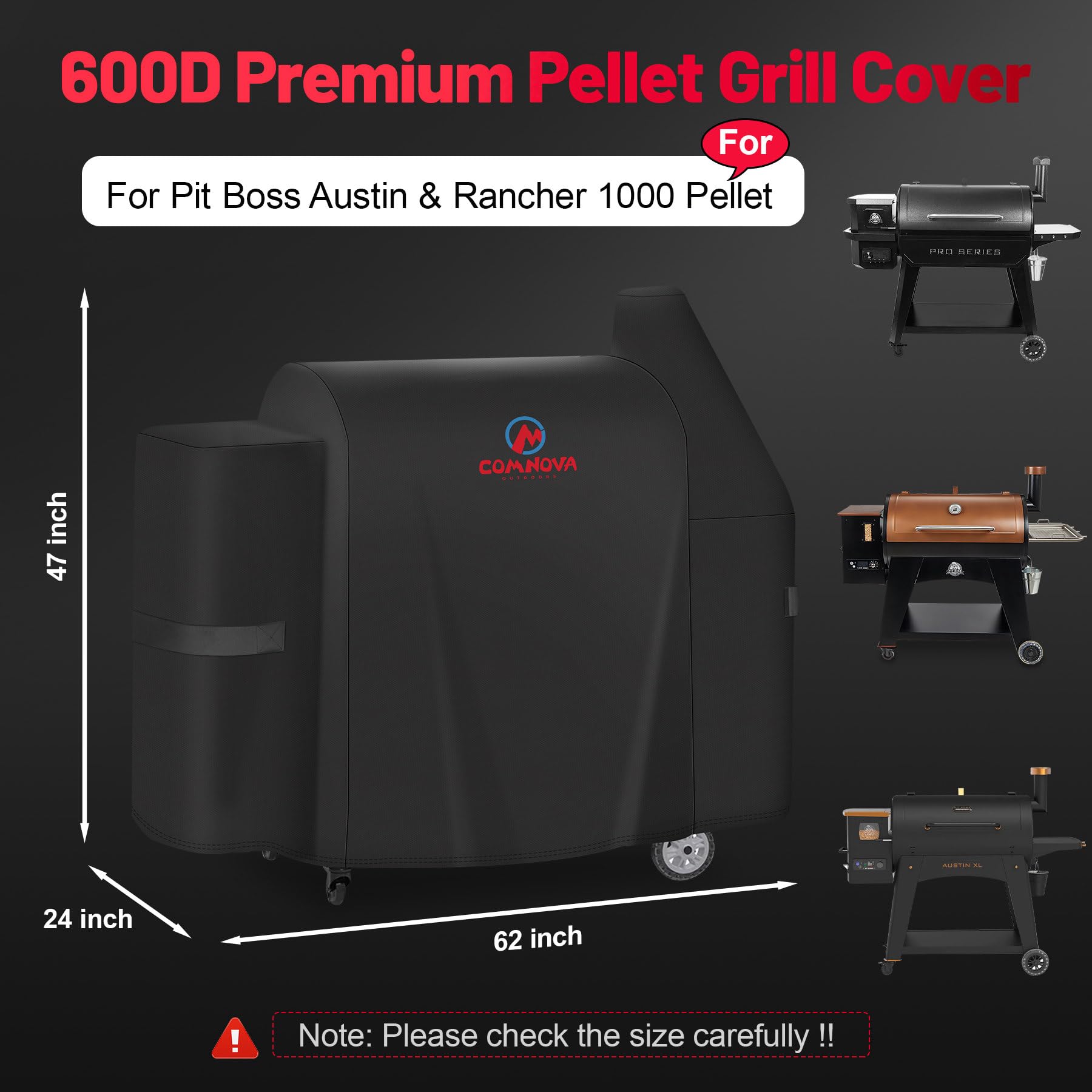 M COMNOVA OUTDOORS textura 600D y recubrimiento PU, durabilidad visible