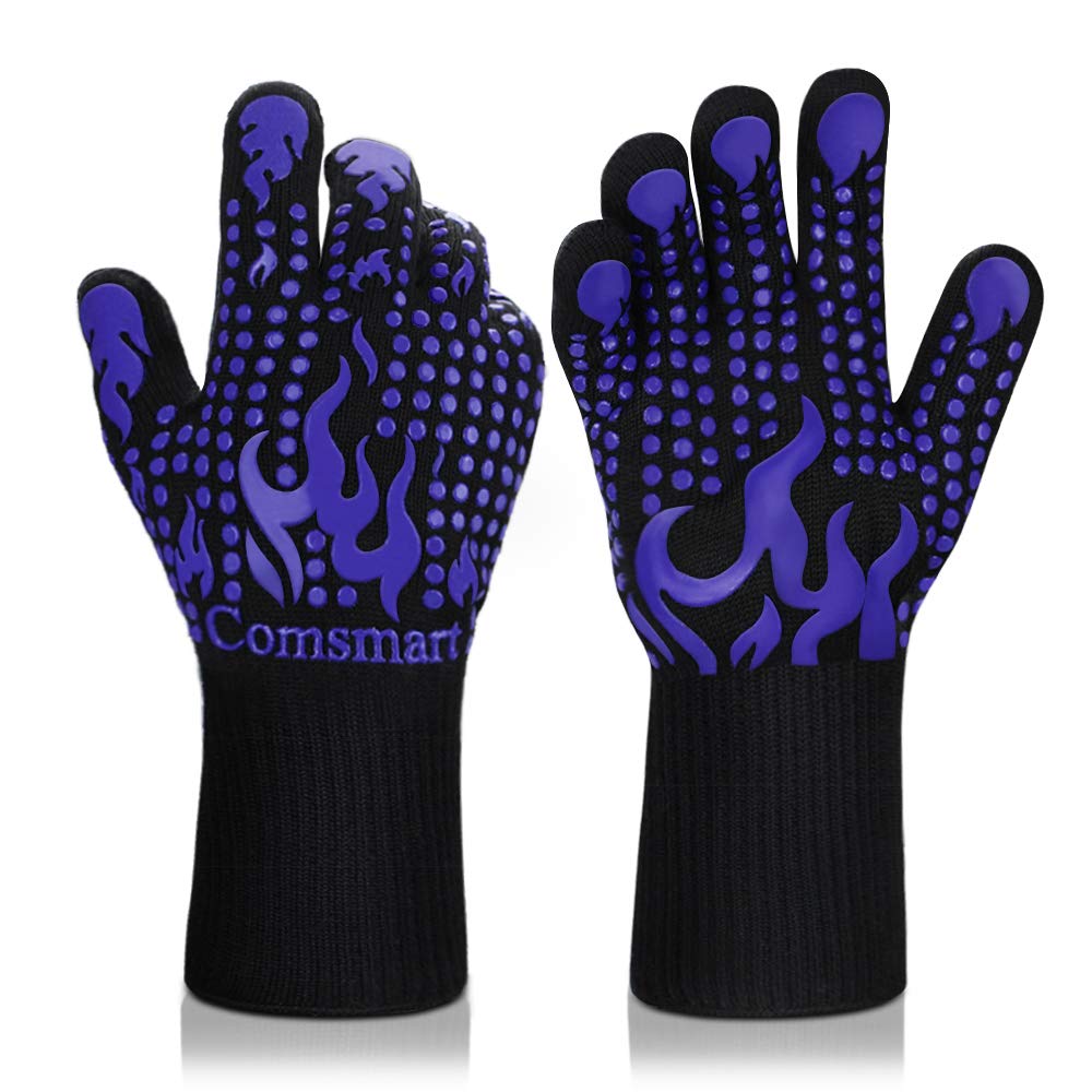 Comsmart guantes frontal mostrando largo y cobertura completa para seguridad