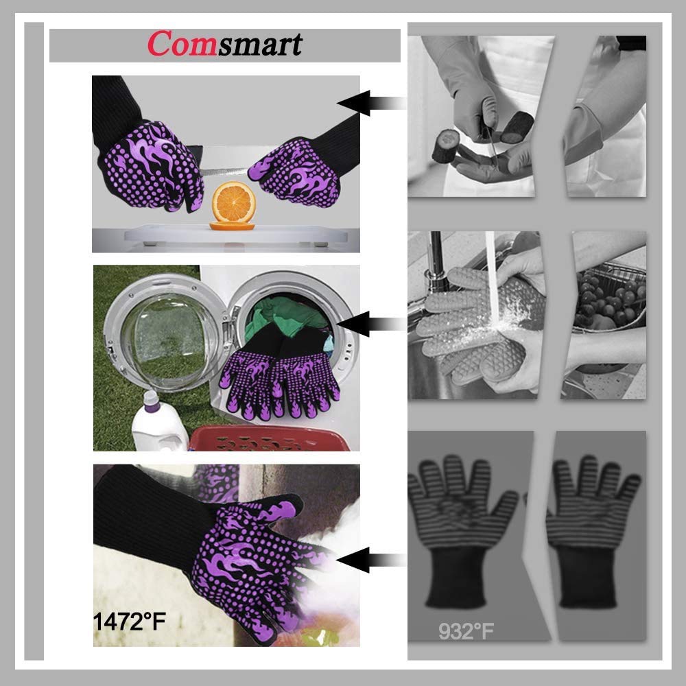 Comsmart guantes con comparación de tamaño para ver ajuste y cobertura