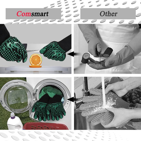 Comsmart guantes junto a mano para comparar tamaño y ajuste universal