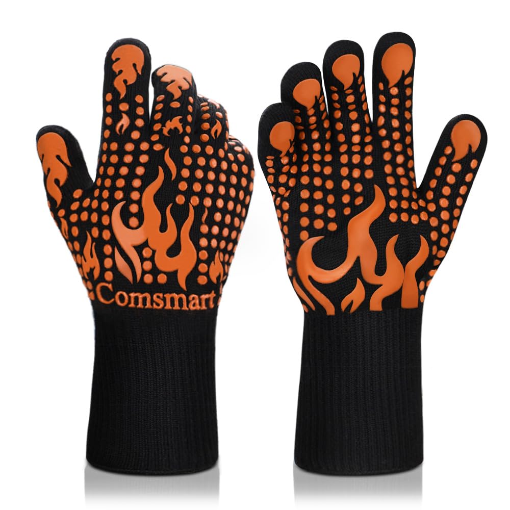Comsmart guantes frontal mostrando diseño y color naranja, protección fiable