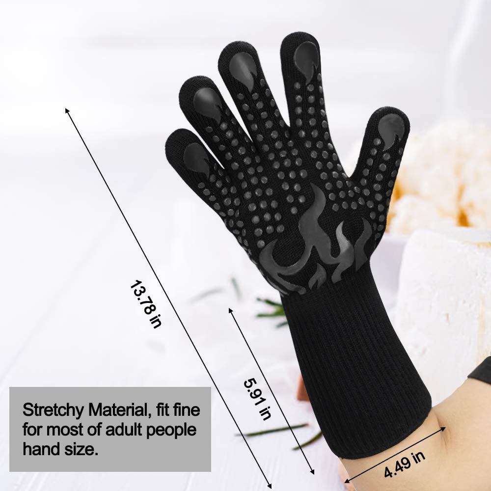 Comsmart guantes en parrilla protegen manos al voltear carnes calientes