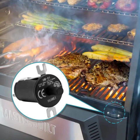 COMVIEE instalado en parrilla Masterbuilt demostrando restauración de función