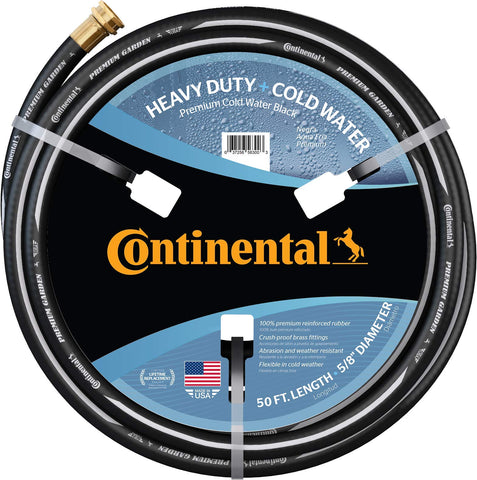 Continental manguera enrollada frontal mostrando longitud y acabado resistente