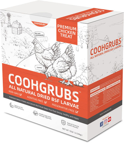 COOHGRUBS envase frontal 10lb mostrando presentación y cantidad