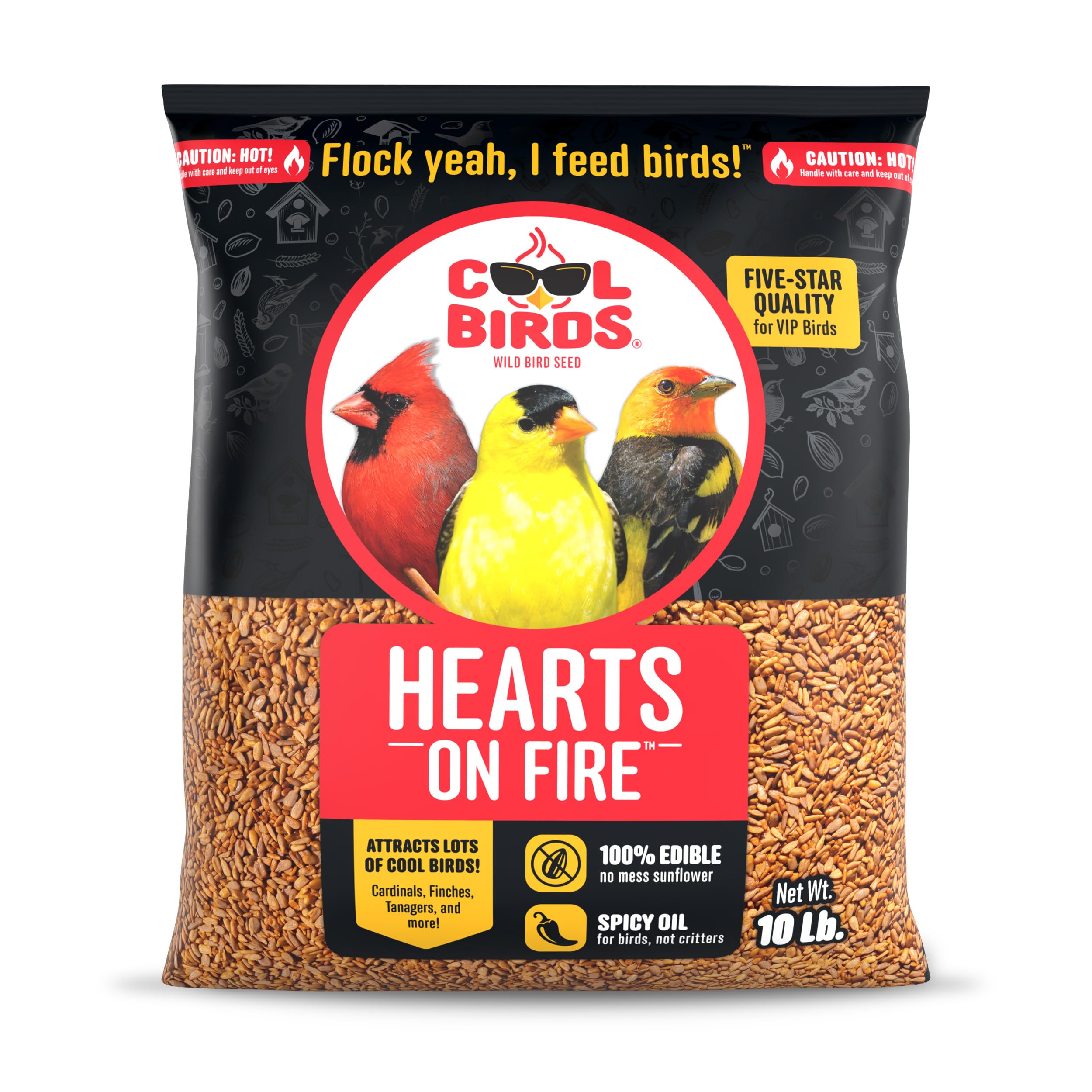Cool Birds paquete frontal 10 lb mostrando marca y beneficio limpieza