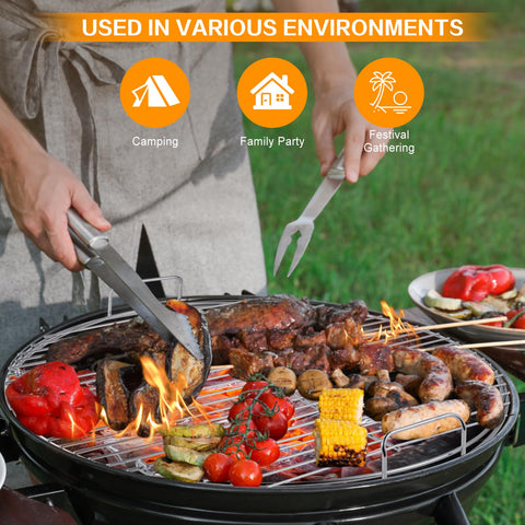 Coolbird rejilla en uso exterior ideal para camping y barbacoas