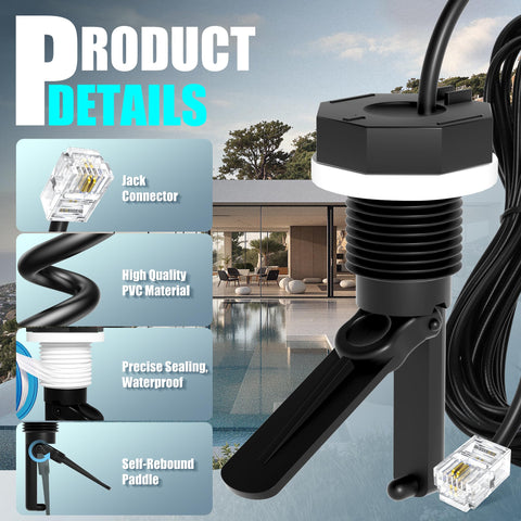 Cooouds GLX-FLO-RP con cable de 15 ft y conector tipo phone jack para conexión rápida