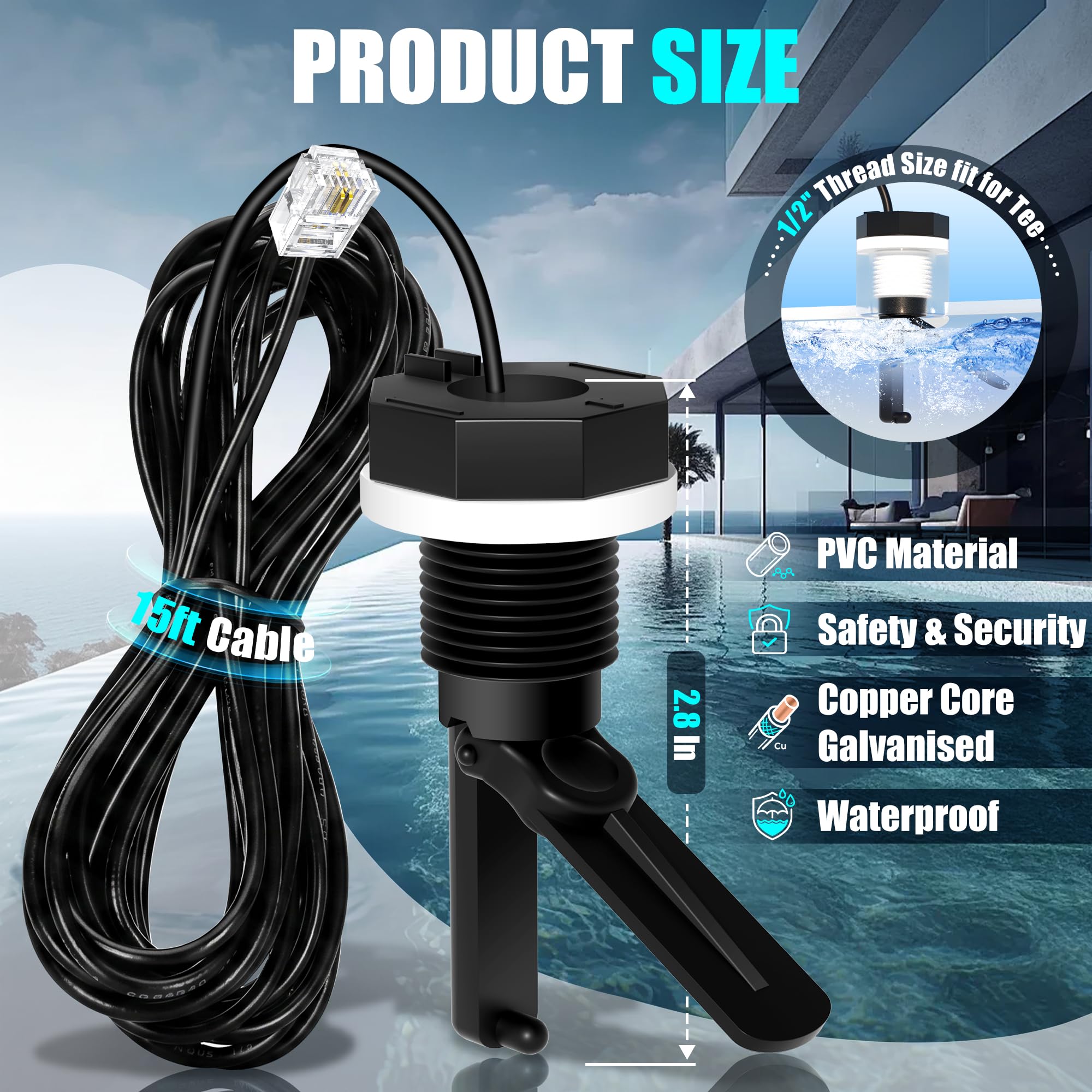 Cooouds GLX-FLO-RP enfoque en material resistente para uso prolongado en piscinas