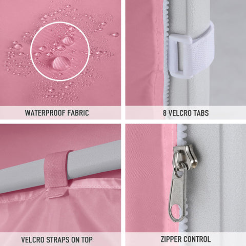 COOSHADE fijación con velcro y pestañas asegura el panel firmemente