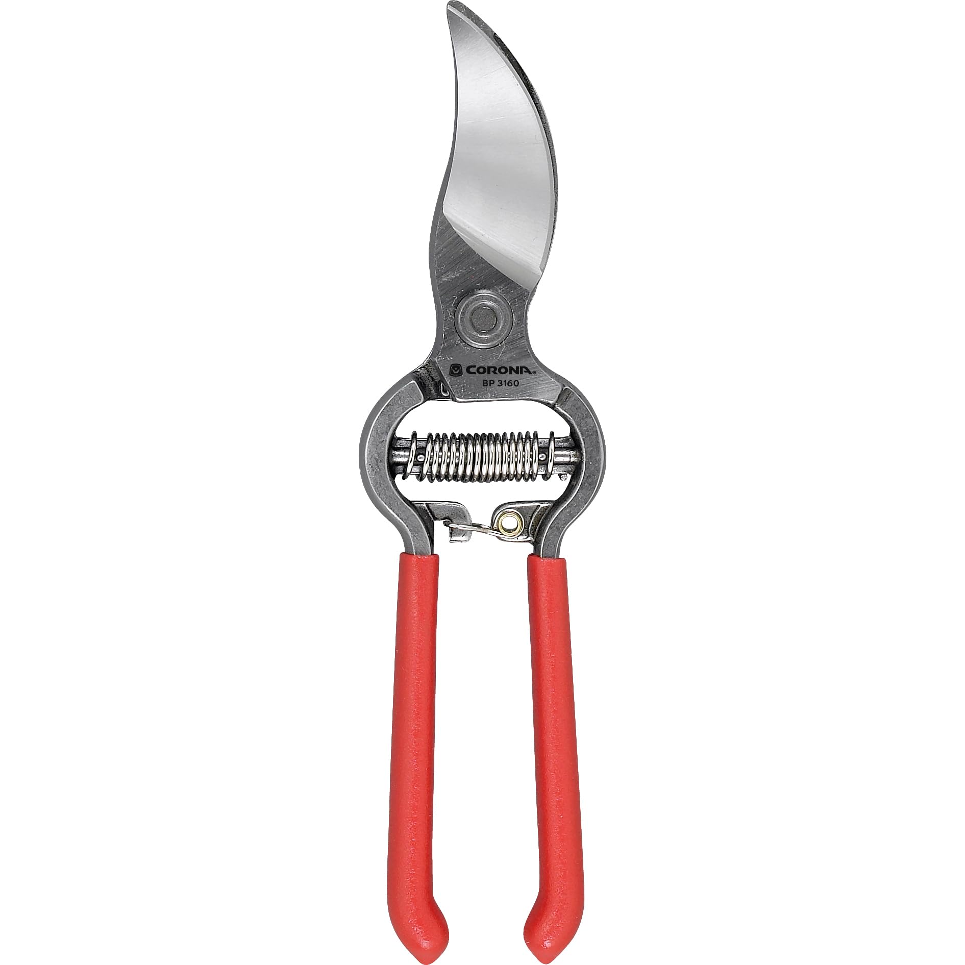 Corona Clipper podadera ClassicCUT vista frontal con mango rojo, fácil identificación