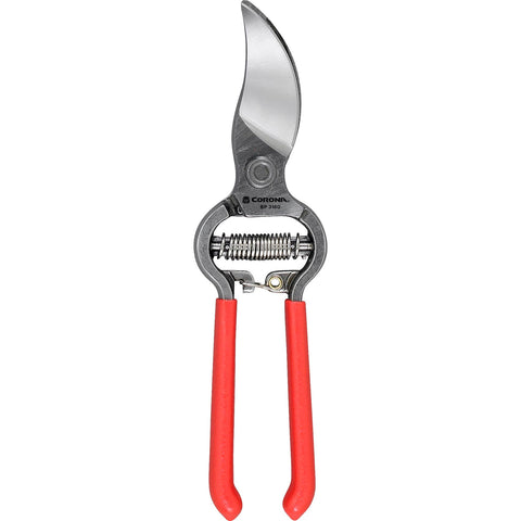 Corona Clipper podadera ClassicCUT vista frontal con mango rojo, fácil identificación