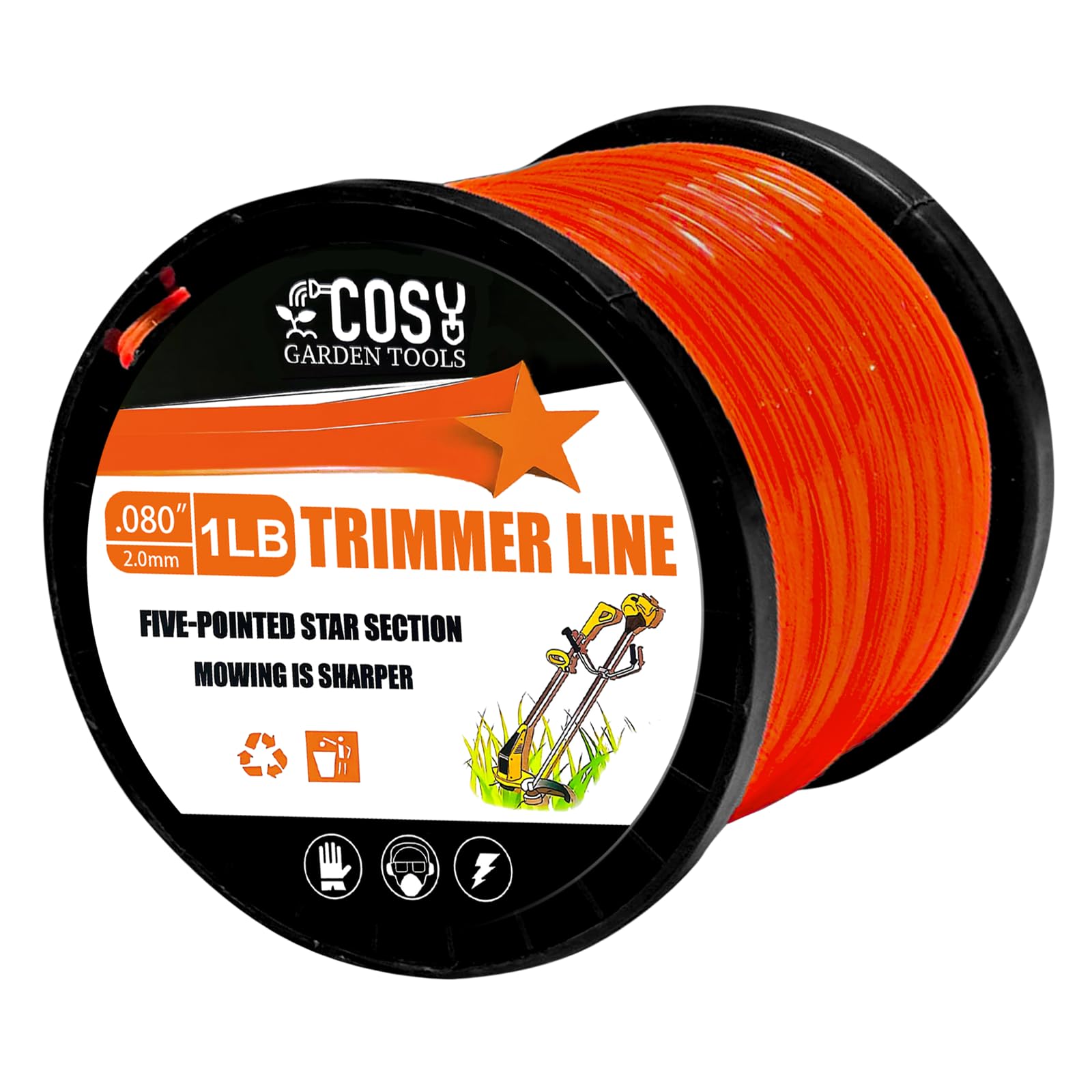 COSY GARDEN TOOLS carrete frontal naranja visible y duradero