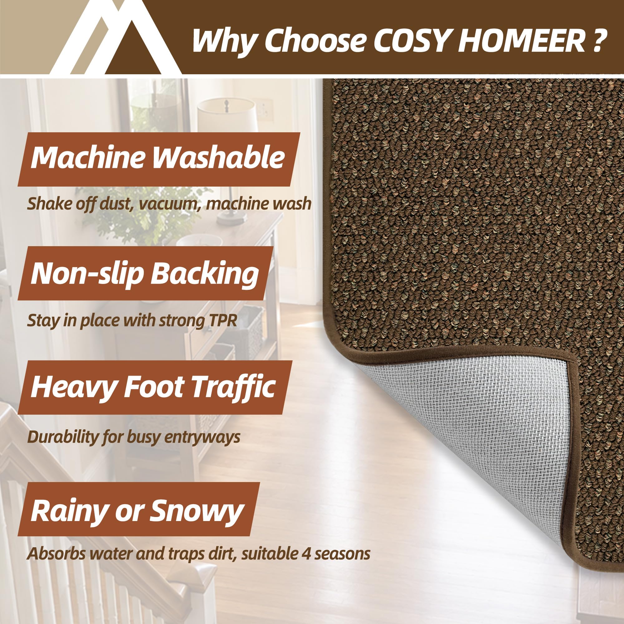 COSY HOMEER perfil bajo bajo la puerta que permite cierre sin obstáculos ni atascos
