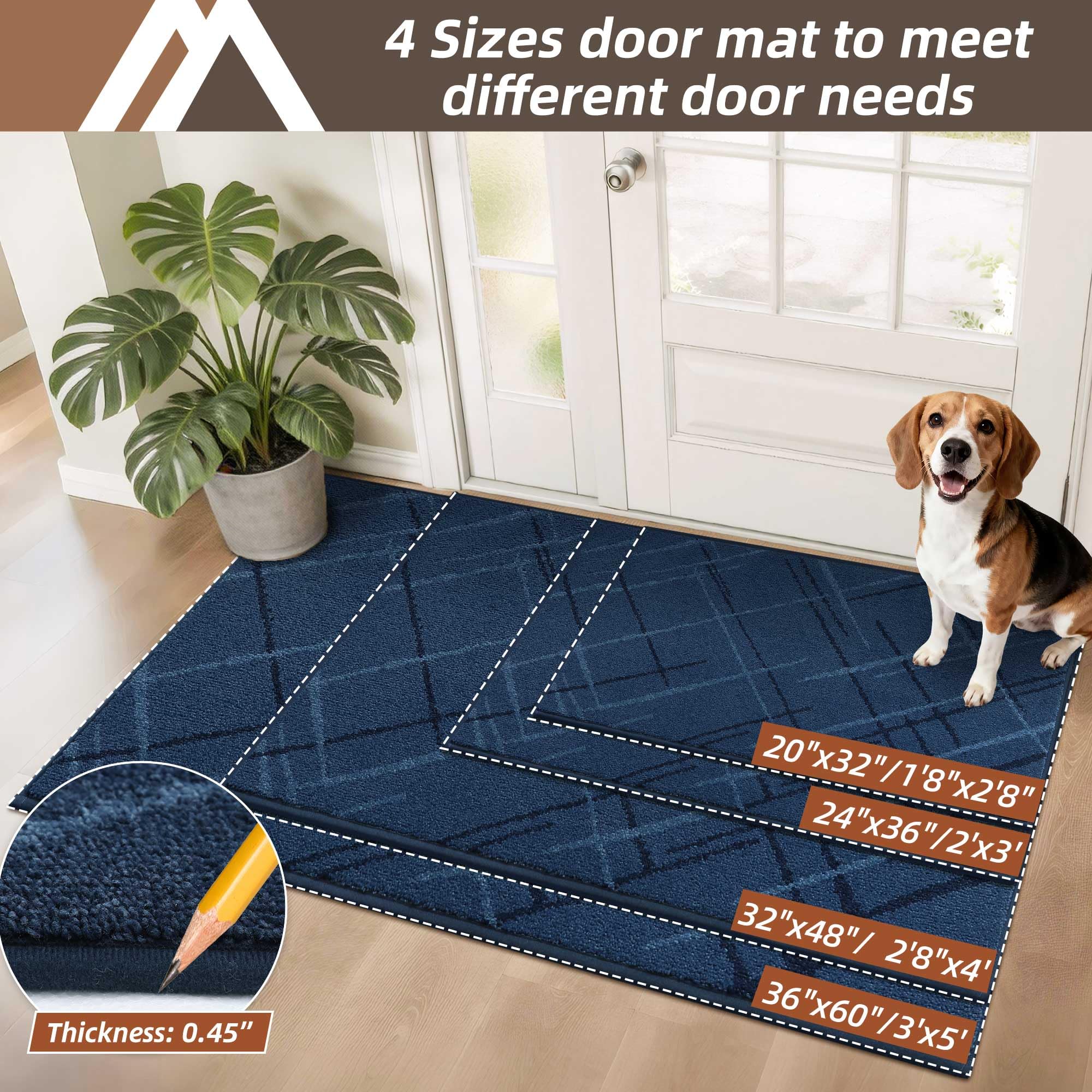 COSY HOMEER felpudo en uso con zapatos, mantiene suelos limpios