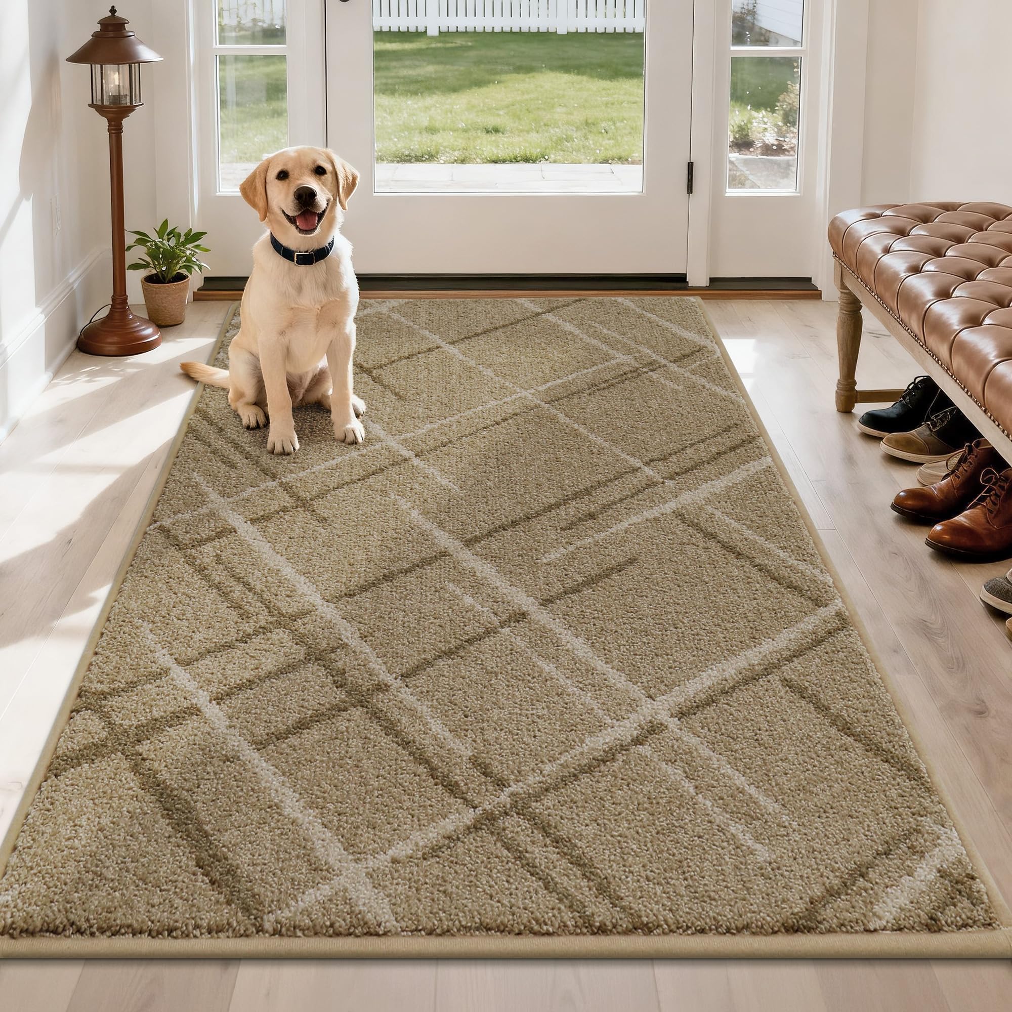 COSY HOMEER felpudo frontal beige absorbe agua eficazmente