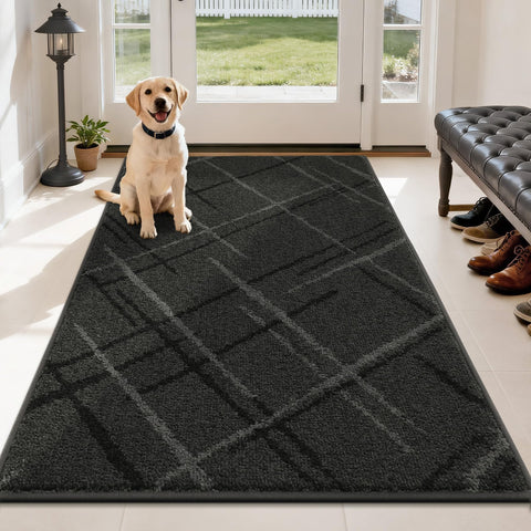 COSY HOMEER felpudo frontal mostrando diseño gris oscuro y entrada ordenada