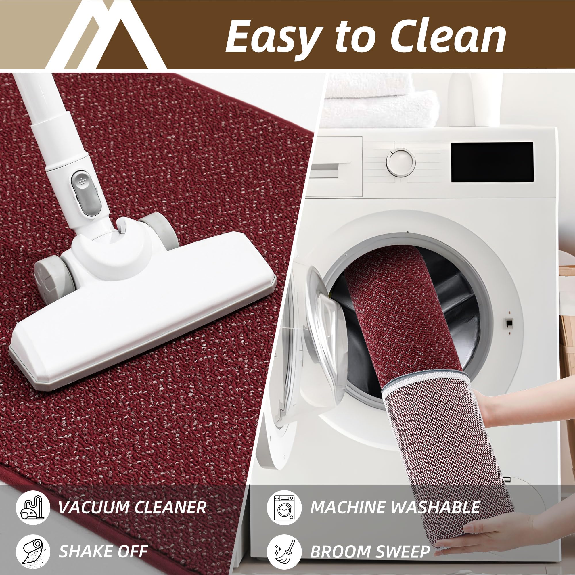 COSY HOMEER felpudo lavable en máquina fácil mantenimiento