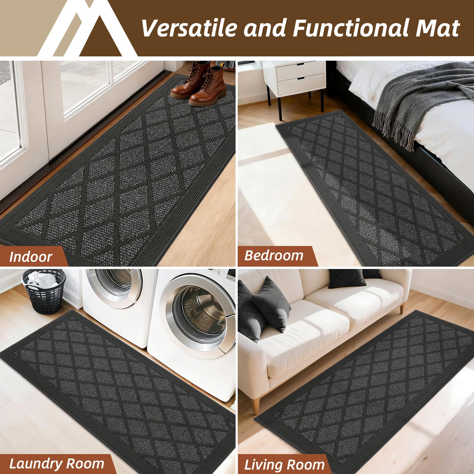 COSY HOMEER felpudo en lavadora/listo para limpieza, fácil mantenimiento