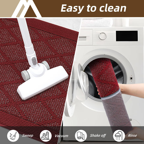 COSY HOMEER persona sacudiendo felpudo para limpieza rápida