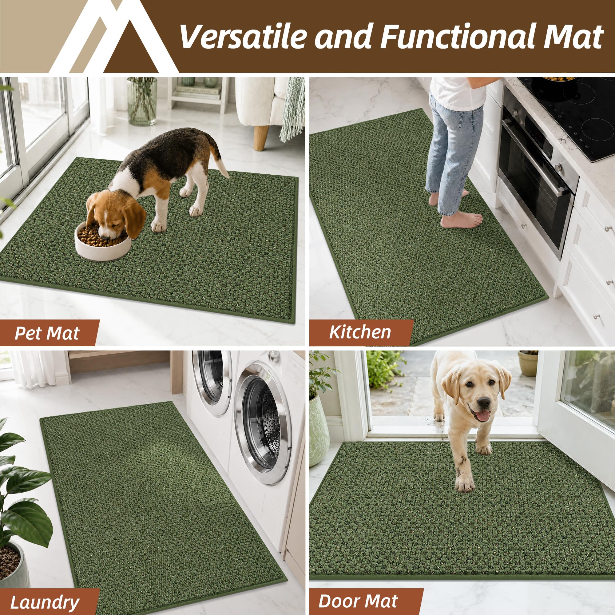 COSY HOMEER felpudo sobre suelo de madera mantiene superficie sin manchas