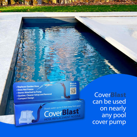 CoverBlast escala junto a mano para mostrar tamaño y facilidad de uso