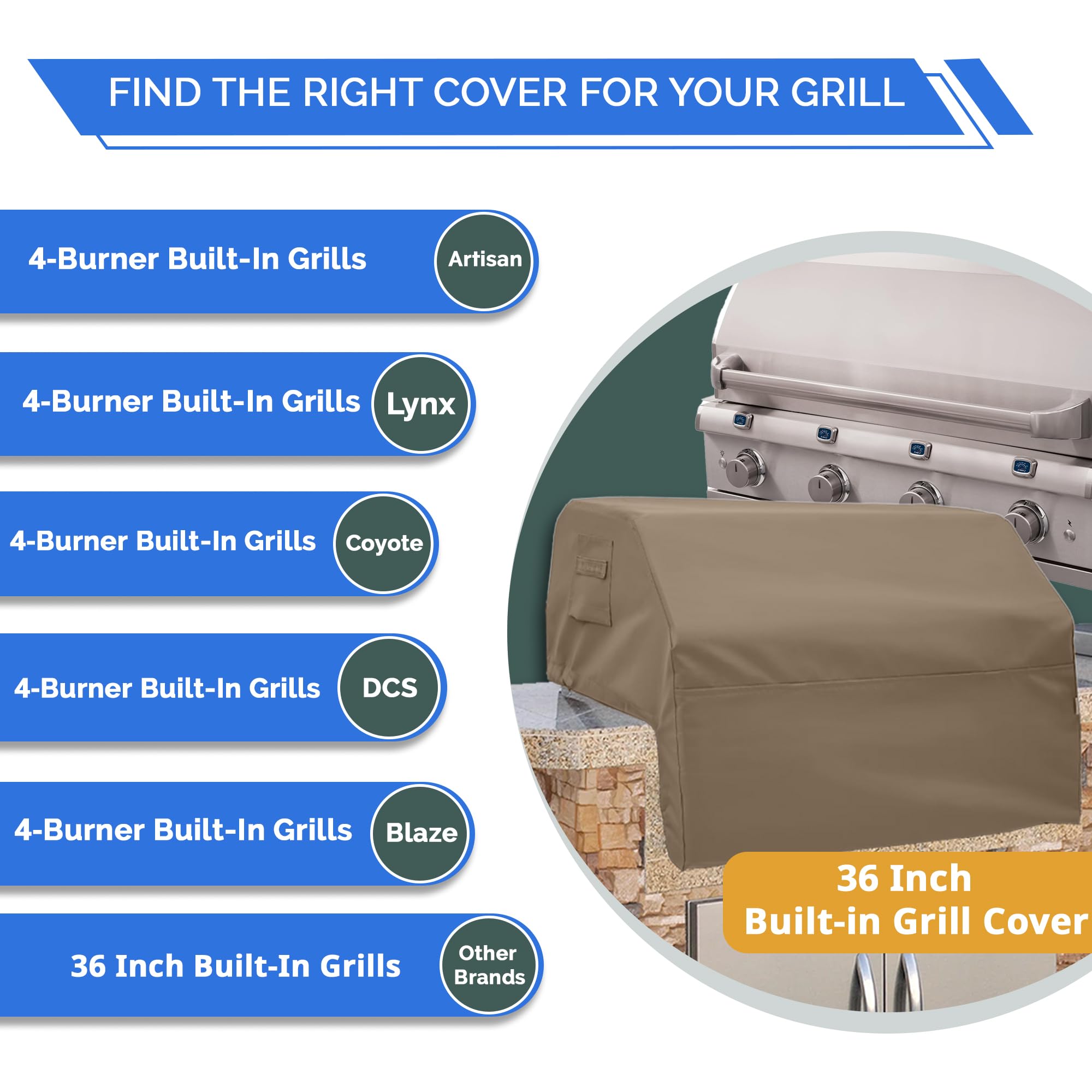 Covers & All asas y dobladillo elástico para instalación rápida y ajuste firme