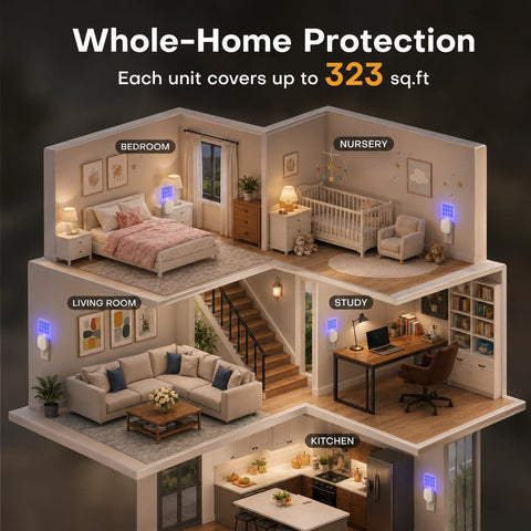 Cozlite trampa situada junto a plantas de interior para control localizado