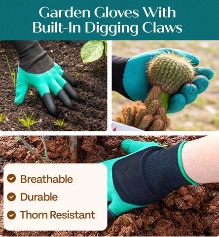 Craft911 etiquetas y guantes detalle para identificación de plantas y protección de manos