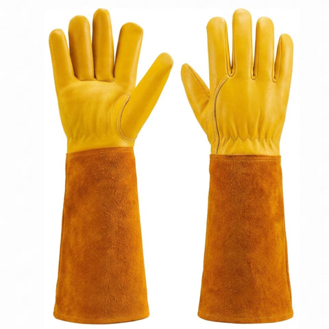 Craft911 guantes frontales en su empaque mostrando color amarillo y diseño resistente