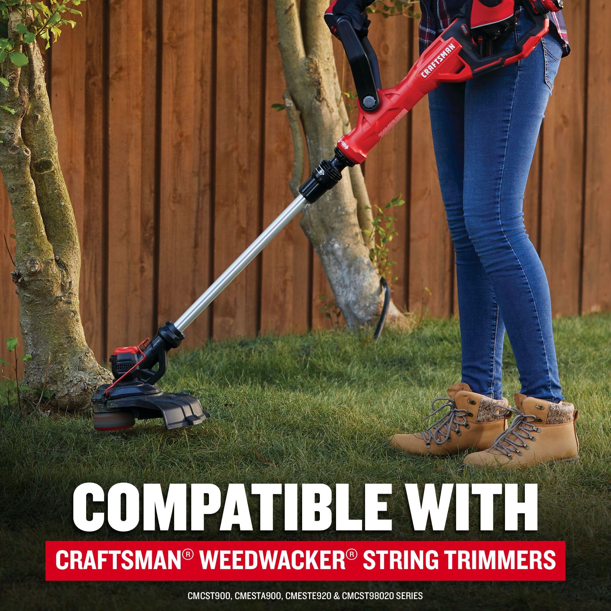 CRAFTSMAN carrete instalado en desbrozadora facilita recargas rápidas