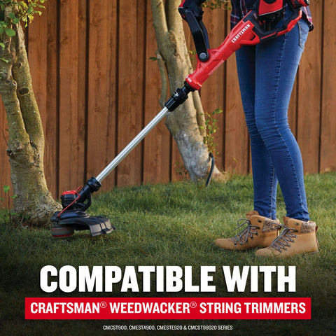 CRAFTSMAN carrete instalado en desbrozadora facilita recargas rápidas