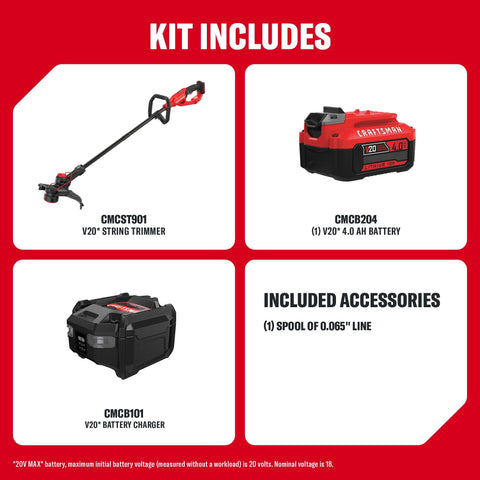 CRAFTSMAN carrete y hilo 0.065" que garantizan corte eficaz