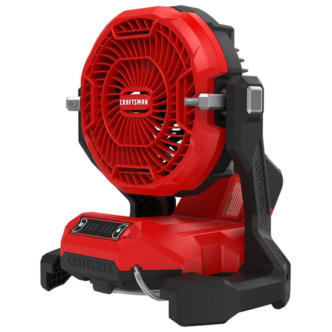 CRAFTSMAN ventilador nebulizador frontal mostrando diseño portátil y control fácil