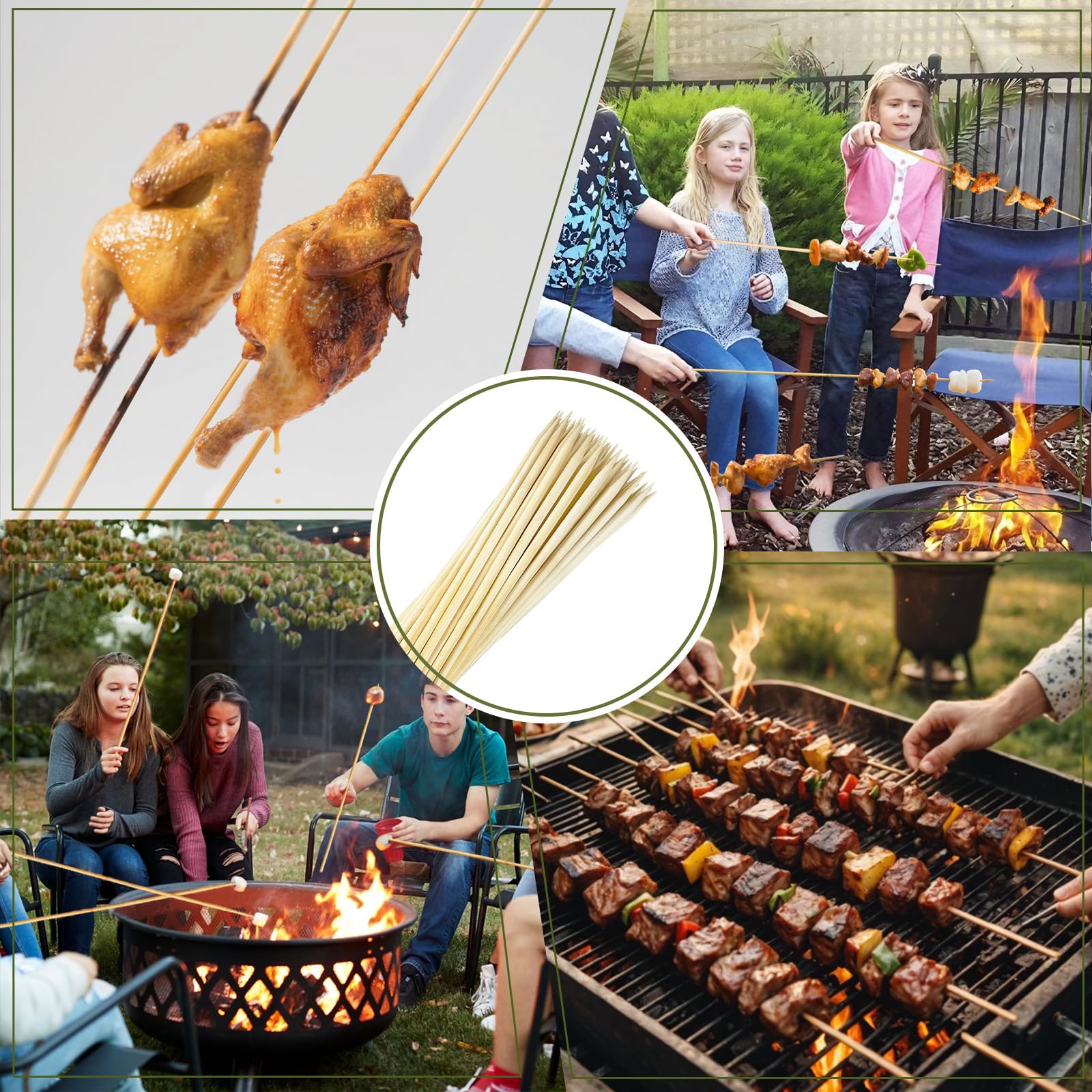 CrazyTerra brochetas en parrilla demostrando rigidez y capacidad