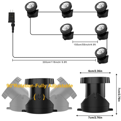 CREPOW cable con separación entre focos para cobertura amplia y ordenada