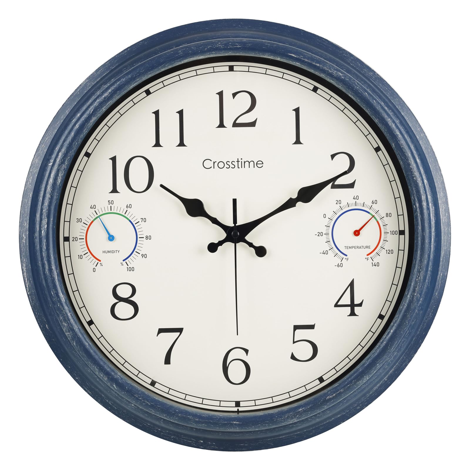 Crosstime vista frontal del reloj azul, lectura rápida desde lejos