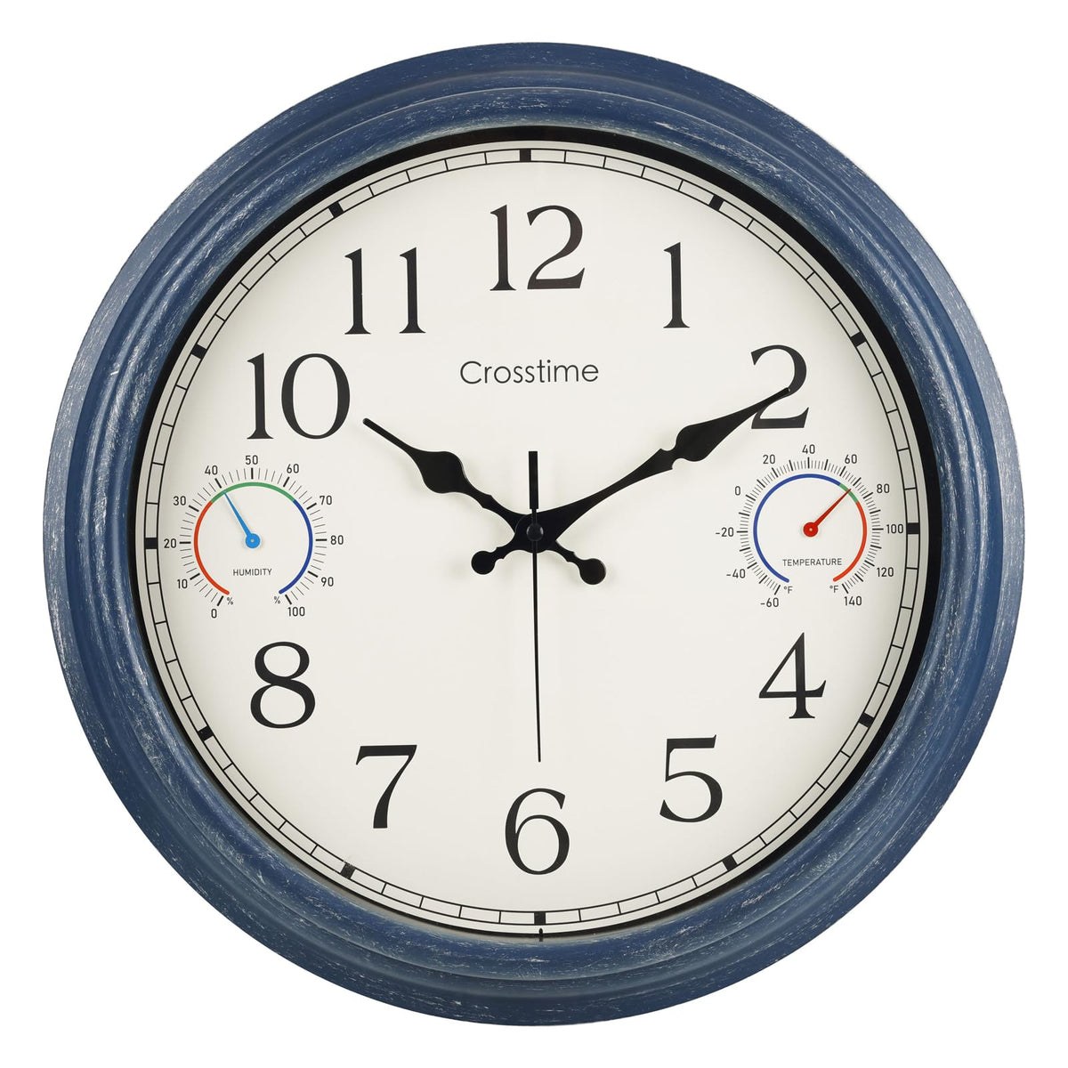 Crosstime vista frontal del reloj azul, lectura rápida desde lejos