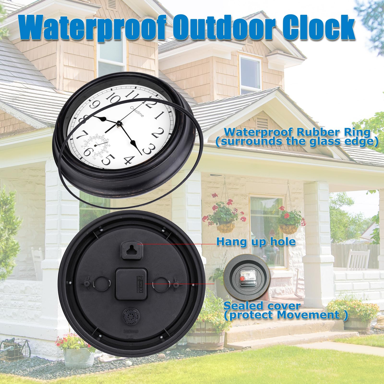 Crosstime reloj cerca de piscina, resistente a salpicaduras
