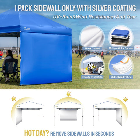 CROWN SHADES panel junto a regla para ver dimensiones 6x8 pies