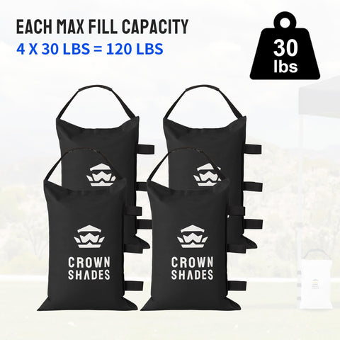 CROWN SHADES saco fijado a una carpa en evento al aire libre