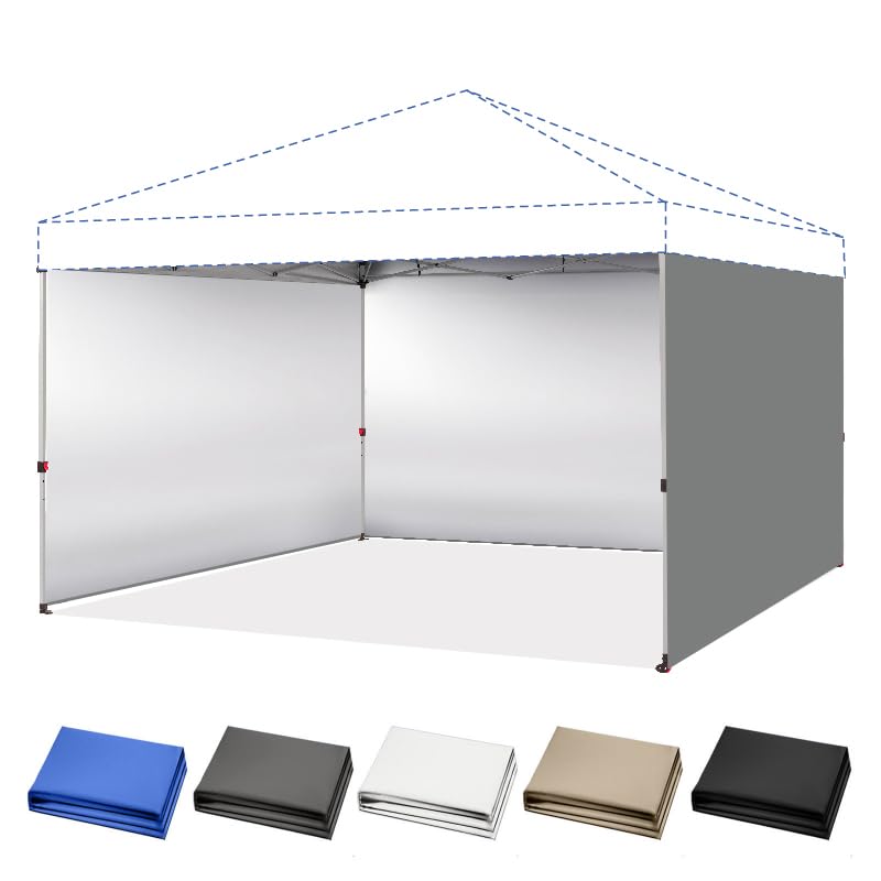 CROWN SHADES frontal del paquete mostrando 4 cortinas y color gris