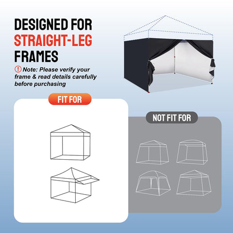 CROWN SHADES cortina instalada en carpa para bloquear viento y sol